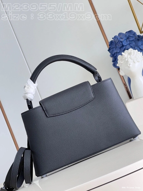 AAA Pruses Bags LOUIS CAPUCINES MM-33*19*9CM VUITTON 0712